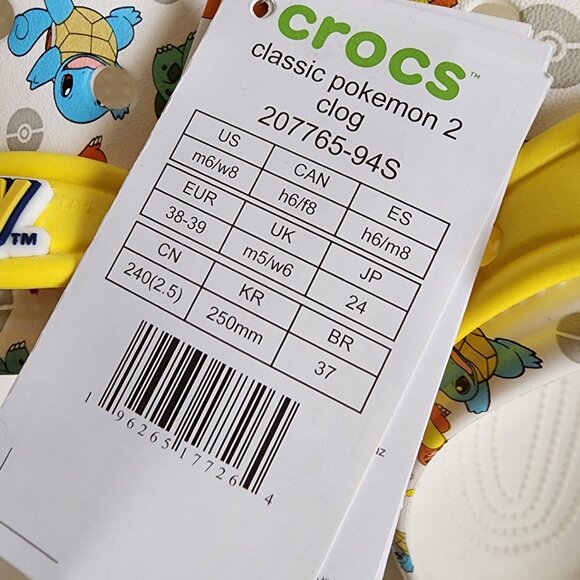 Unisex Clogs Crocs Classic Pokemon 2 Clog Size 8 (Women’s) Size 6 (Men) NWT - Picture 4 of 5